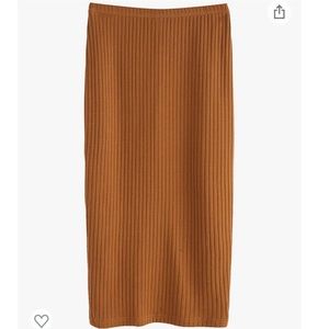 NEW Womens Ribbed Skirt with Split.